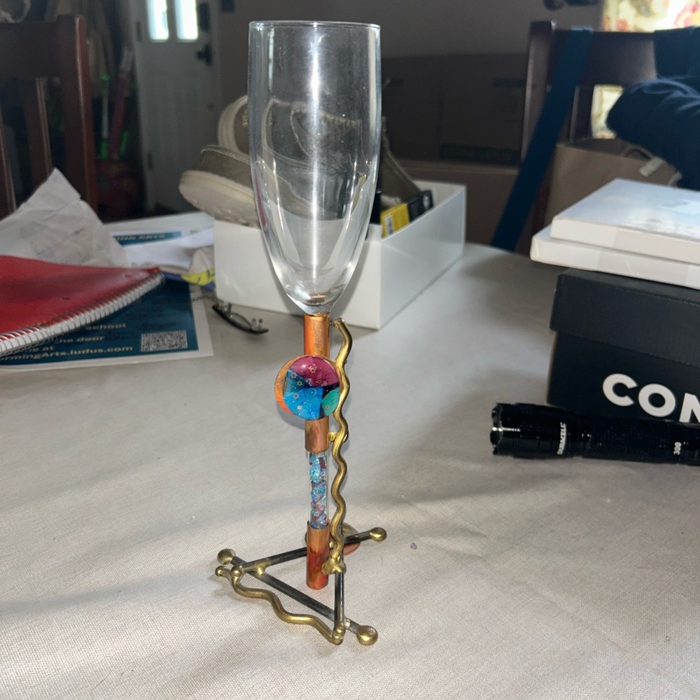 Artistic Multicolor Wine Glass